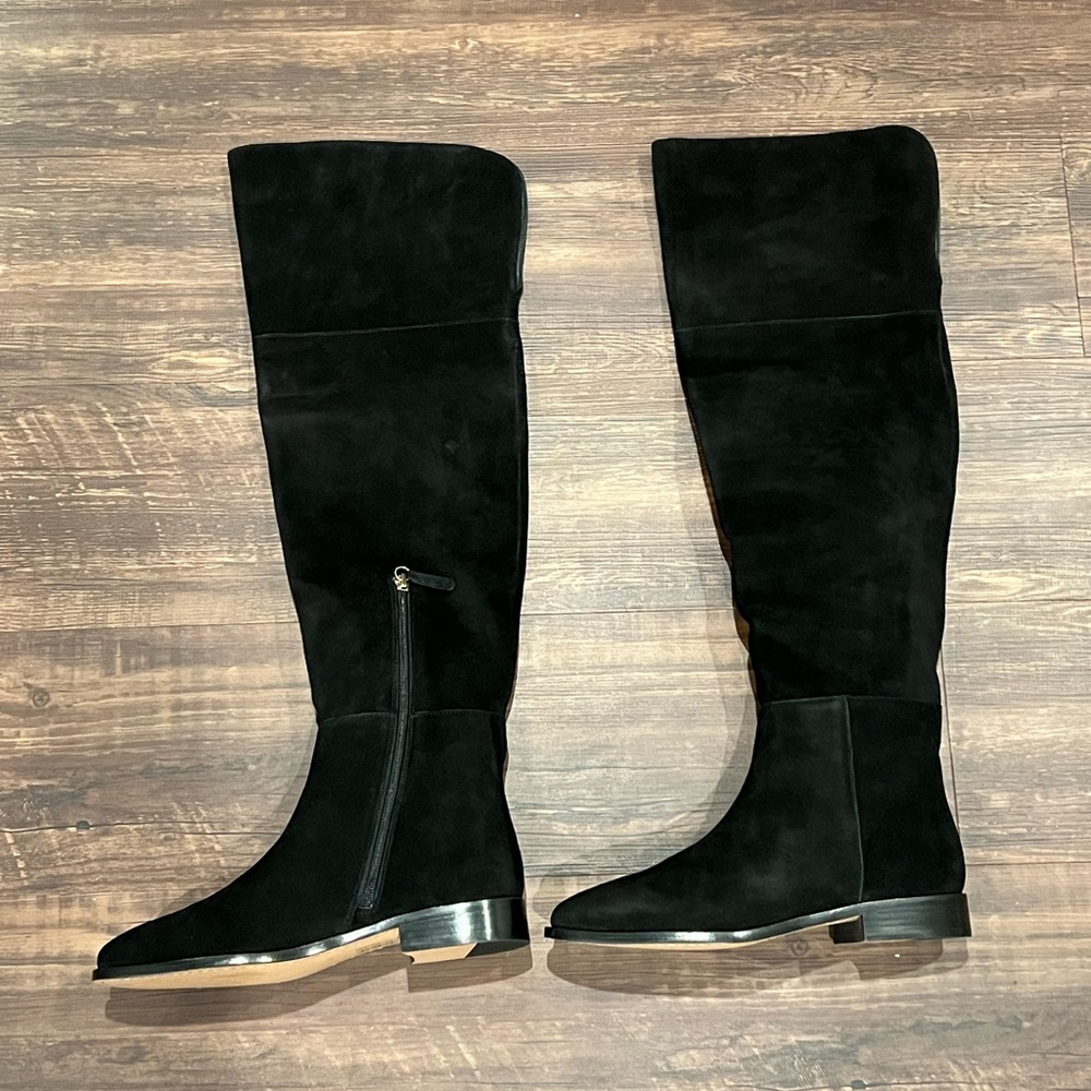 J.Crew 2MM Over the Knee Calf Black Suede Boot 9M